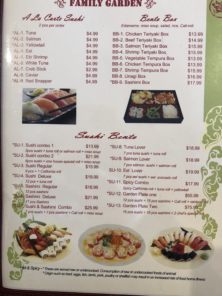 Menu Family Garden-7