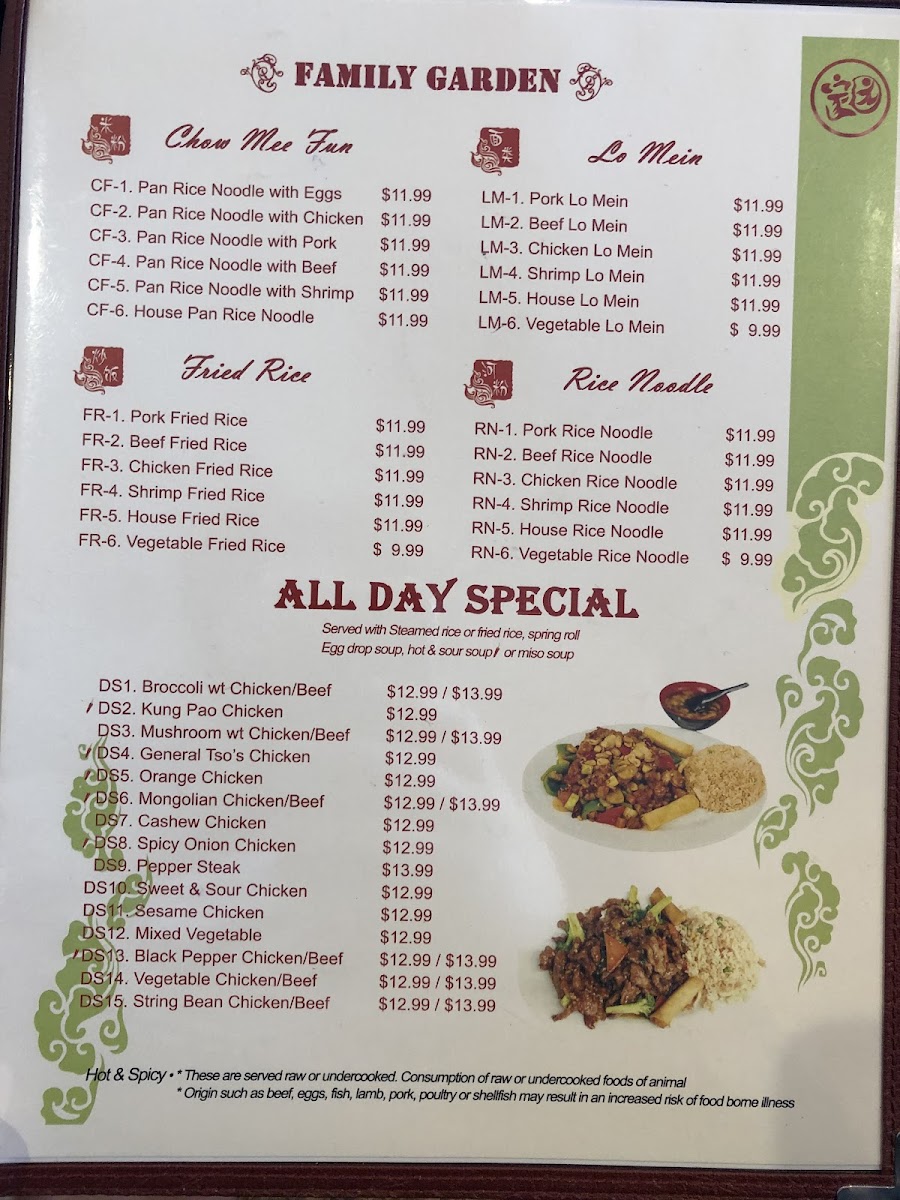 Menu Family Garden-9